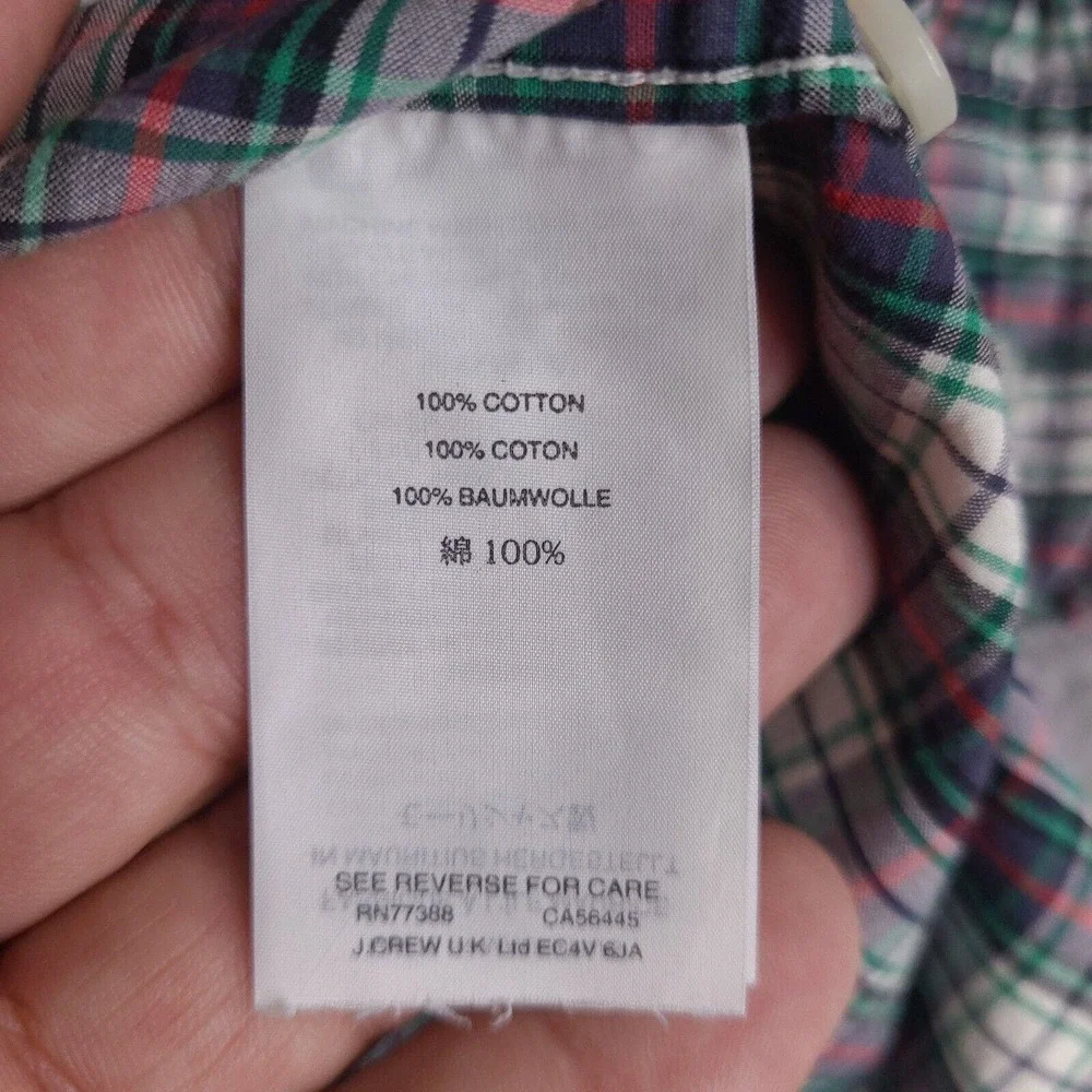 J Crew Shirt Mens Medium Classic Fit Plaid Button‎ Down Multicolor